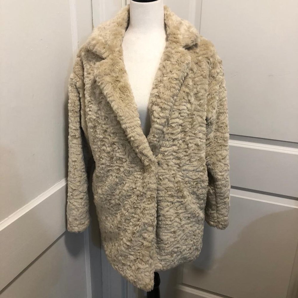 Calvin Klein Faux Fur Heavy Winter Snow Coat Size XS